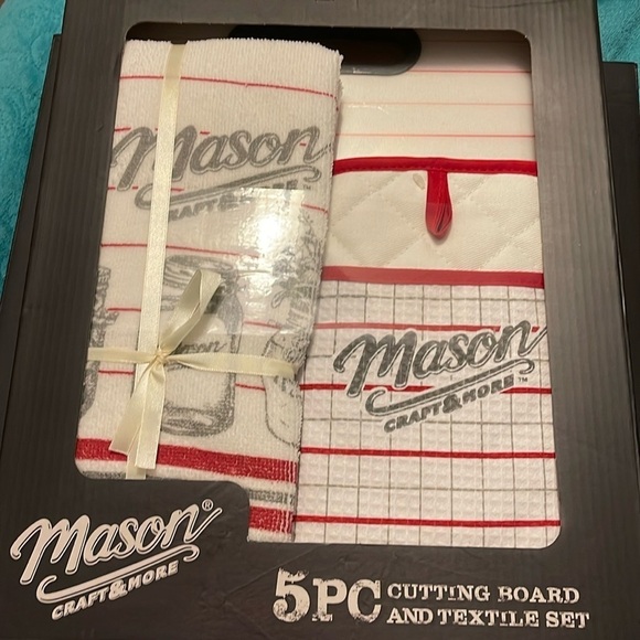 MASON CRAFT & MORE‎ 5 Pc Nylon Kitchen Tool & 5 Pc Cutting Board & textile set - Picture 2 of 10